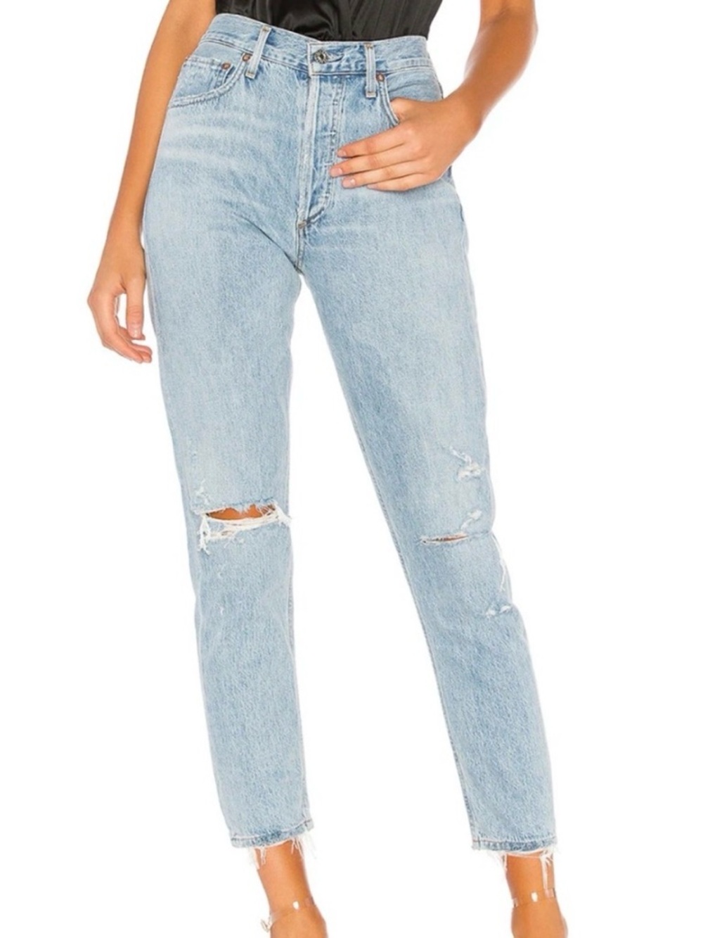 Agolde Jamie Denim Distressed Jeans Sz 23